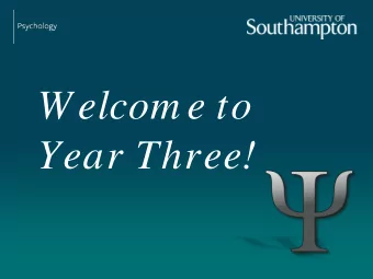 Welcom e to  Year Three!  Year 3 Induction Overview    Support and Key Contacts    Student