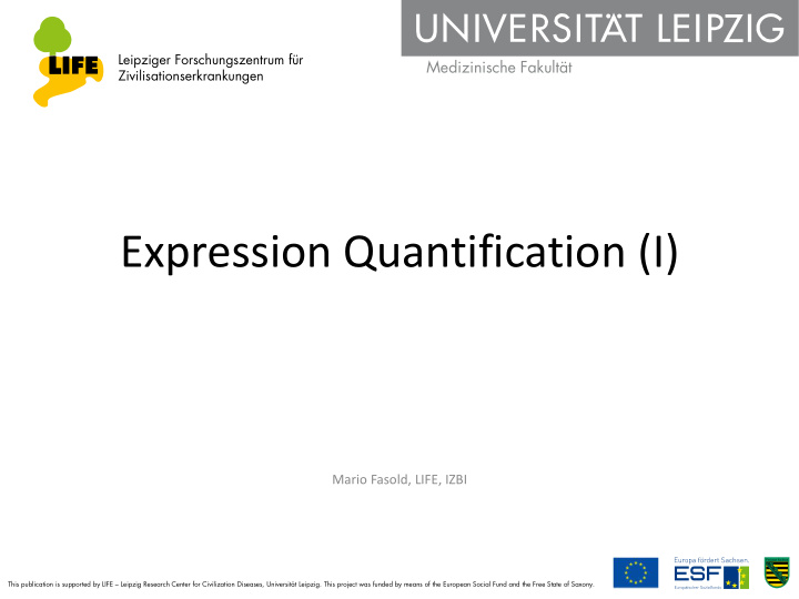 expression quantification i