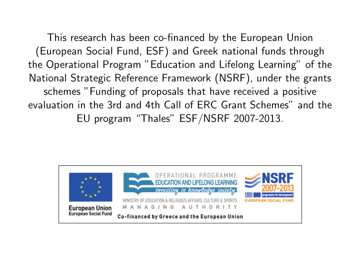 this research has been co financed by the european union