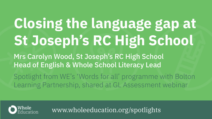 closing the language gap at st joseph s rc high school