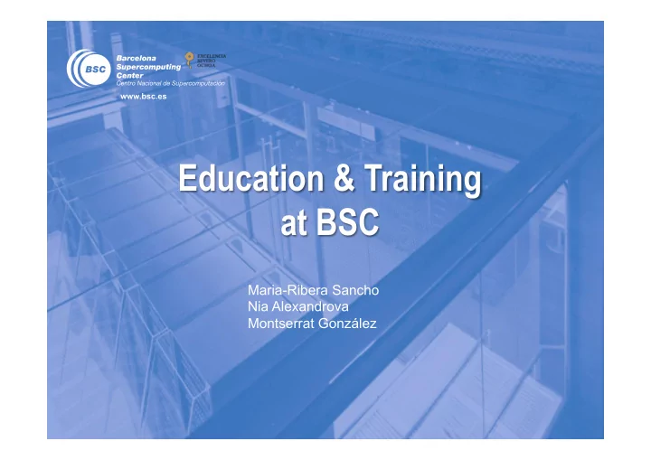 education training at bsc