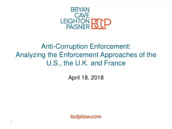 U.S., the U.K. and France  April 18, 2018  1  Presenters  2  Presenters  3  Presenters  4