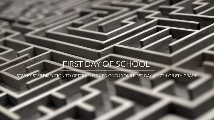 first day of school