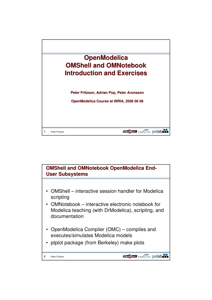 openmodelica openmodelica omshell and omnotebook omshell