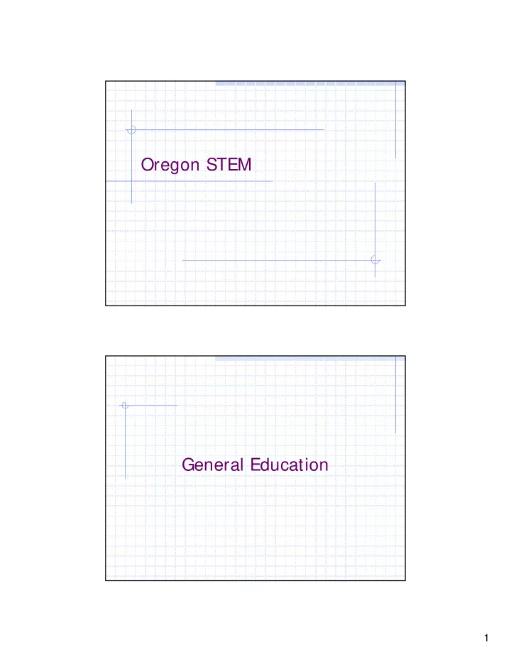 oregon stem general education