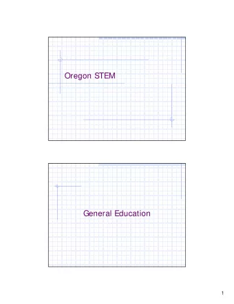 Oregon STEM  General Education  1  Oregon:  Benefits of Education  No High School Diploma: $384
