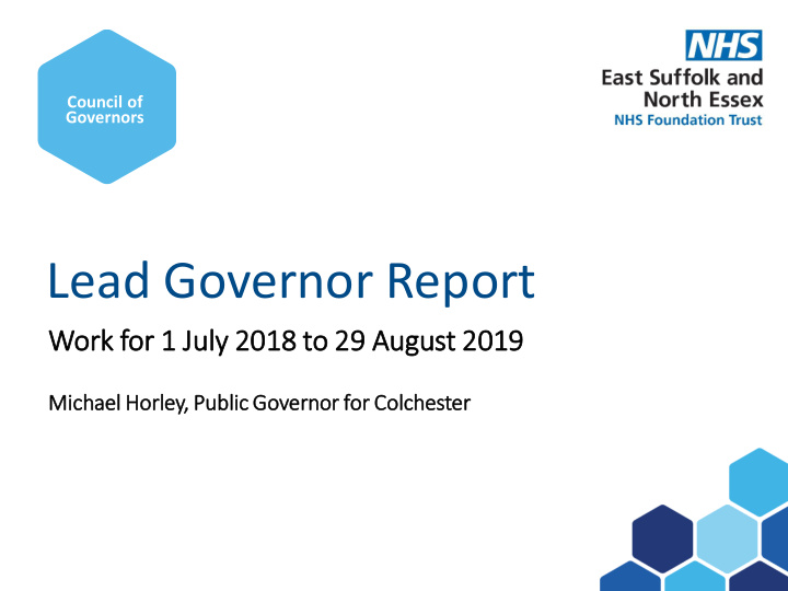 lead governor report