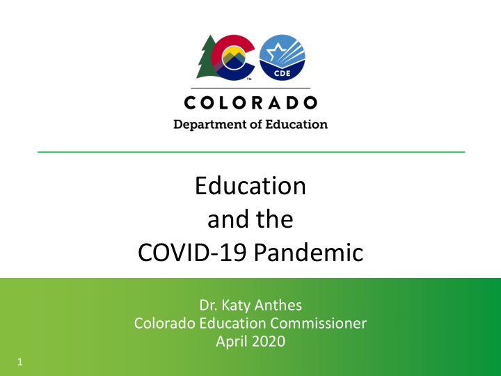 education and the covid 19 pandemic