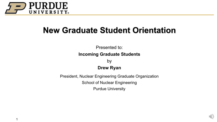 new graduate student orientation