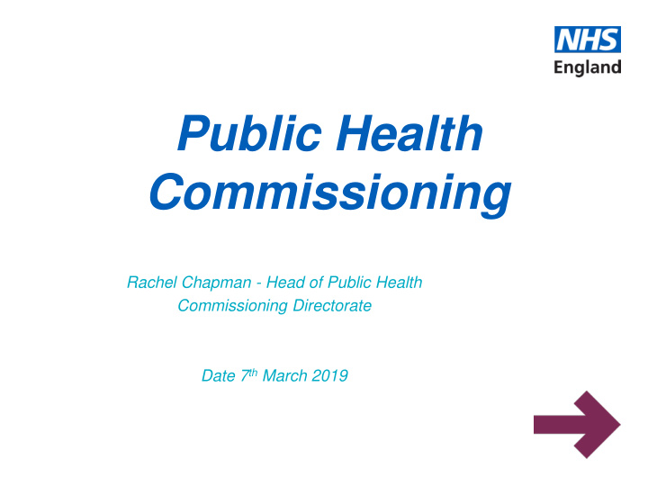 public health commissioning