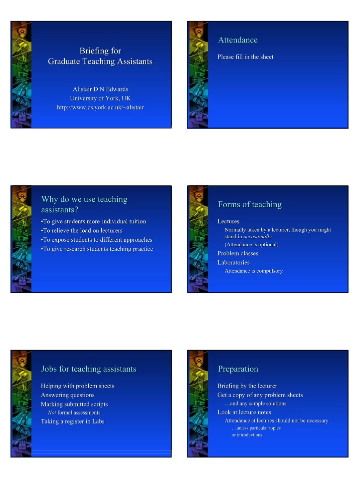 attendance attendance briefing for briefing for