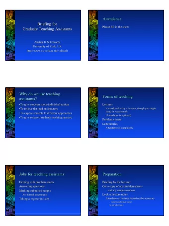 Attendance  Attendance  Briefing for  Briefing for  Please fill in the sheet  Please fill in the