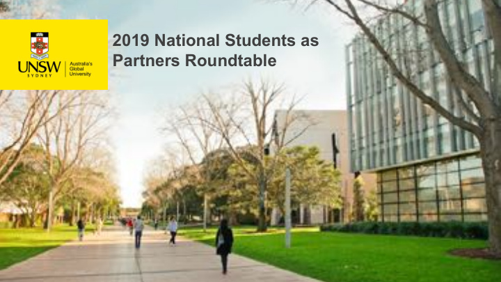 2019 national students as partners roundtable opening