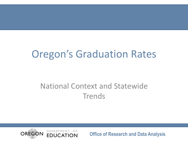 oregon s graduation rates