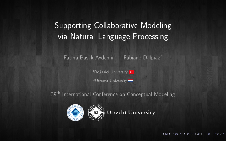 supporting collaborative modeling via natural language