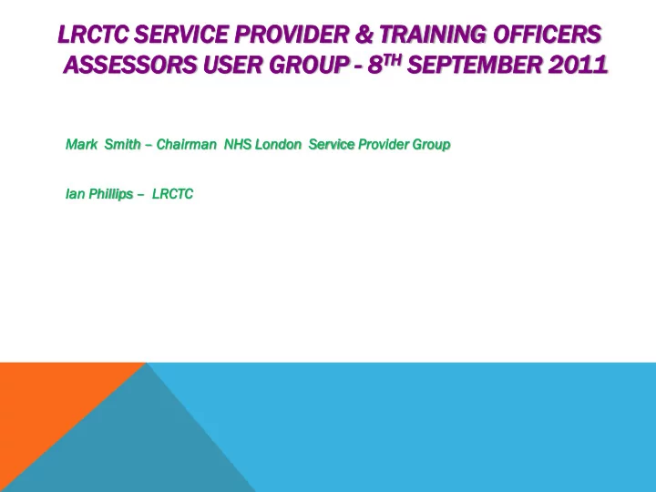 lrct rctc c servi vice e pro rovi vider der amp t amp