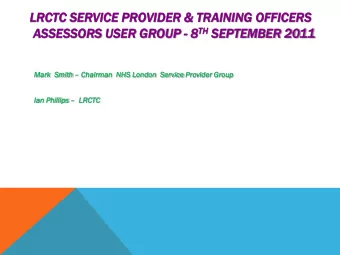 LRCT  RCTC  C SERVI  VICE  E PRO  ROVI  VIDER  DER &amp; T  &amp; TRAIN  AINING  G OFFIC  ICERS