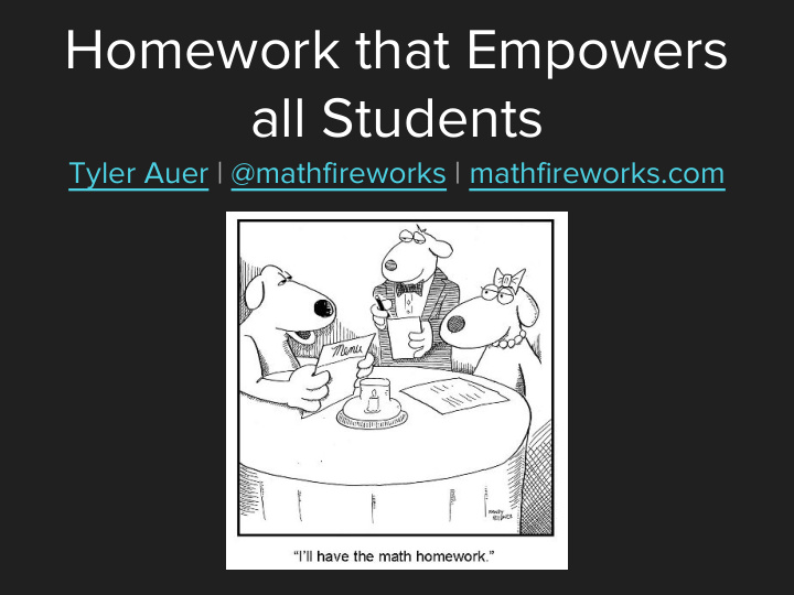 homework that empowers all students