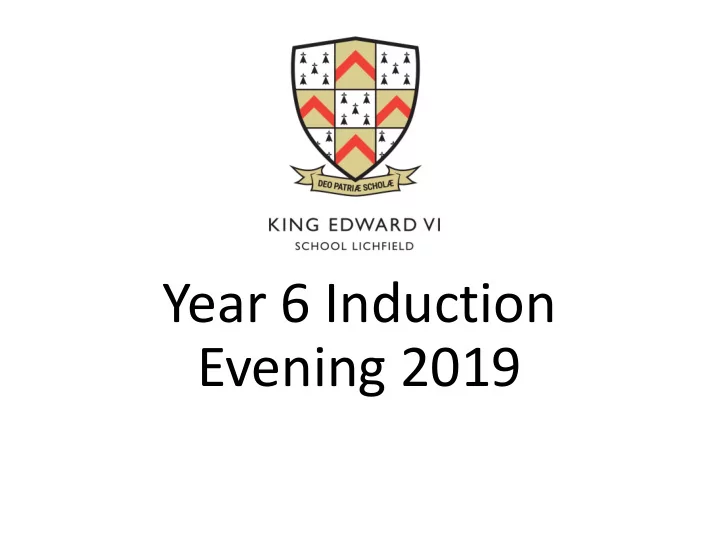 year 6 induction
