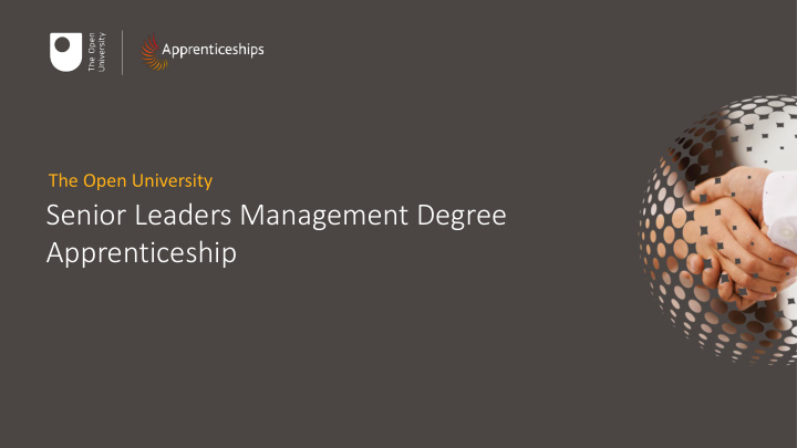 senior leaders management degree apprenticeship