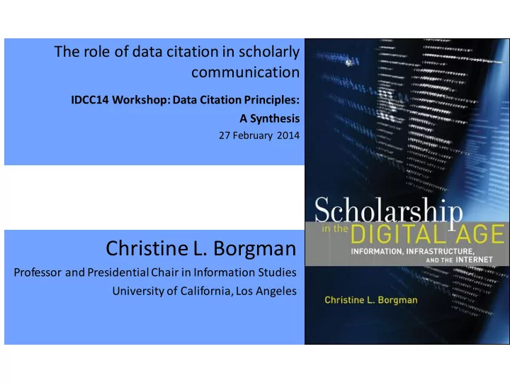 christine l borgman