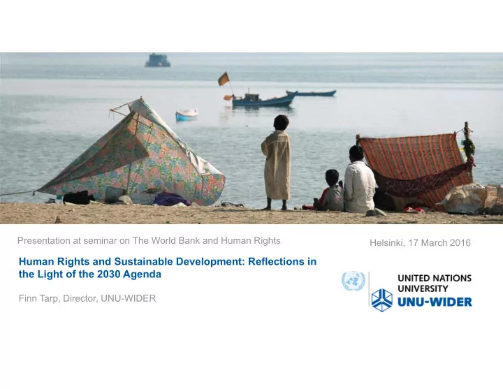 human rights and sustainable development reflections in