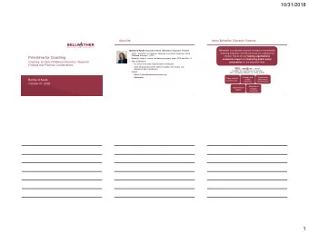 10/31/2018  About Me  About Bellwether Education Partners Bonnie OKeefe , Associate Partner,