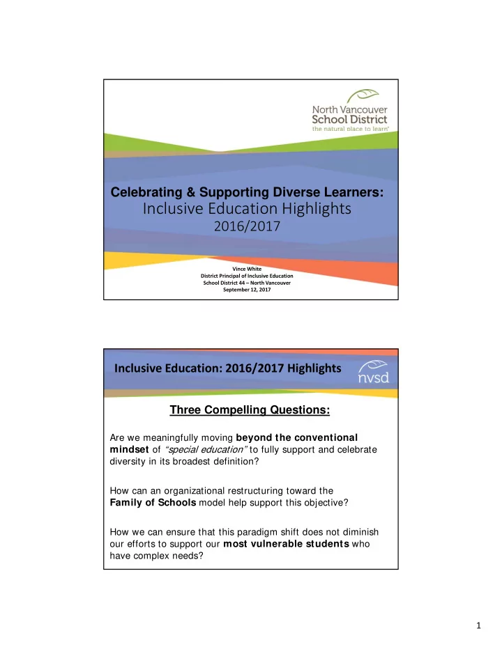 inclusive education highlights