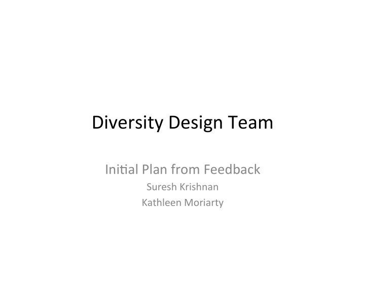 diversity design team