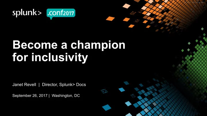 become a champion for inclusivity
