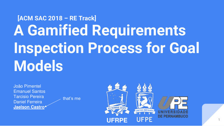 a gamified requirements inspection process for goal models