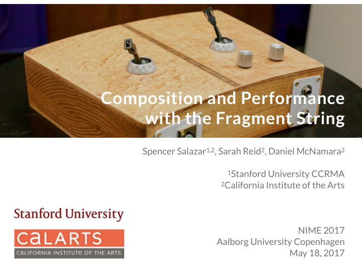 composition and performance with the fragment string