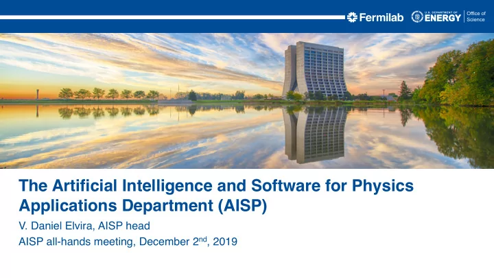 the artificial intelligence and software for physics