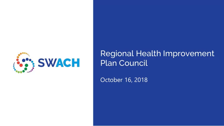 regional health improvement plan council