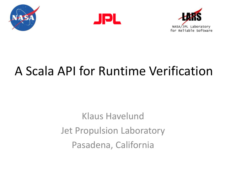 a scala api for runtime verification