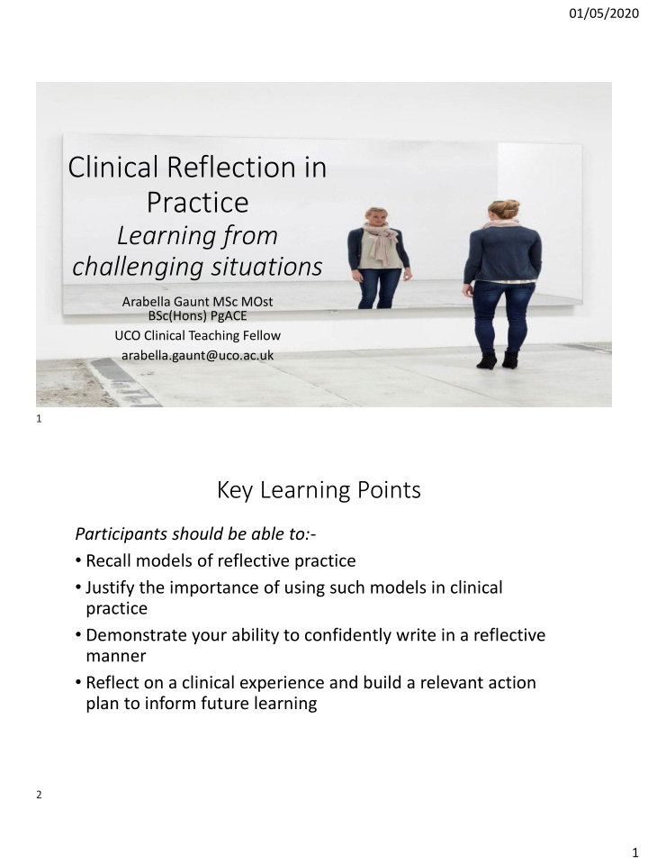 clinical reflection in practice