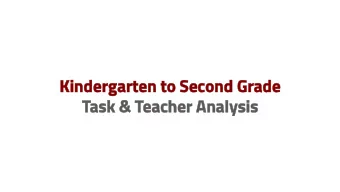 Kindergarten to Sec  Kindergarten to Second Grade  ond Grade  Task &amp; T  ask &amp; Teacher Analy