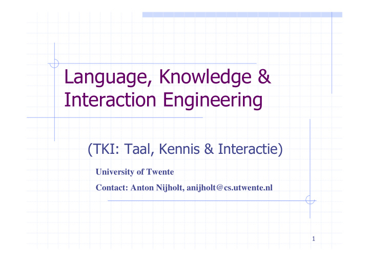 language knowledge interaction engineering