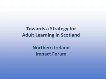 Impact Forum  Jane Logue  Community Learning and Development  Managers Scotland  Jim McHarg  North