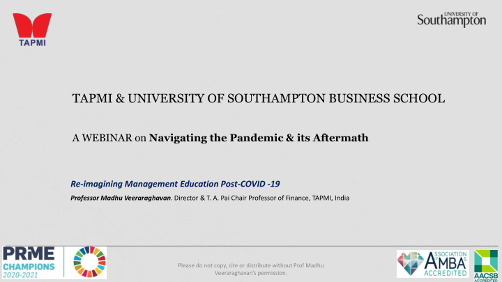 tapmi university of southampton business school