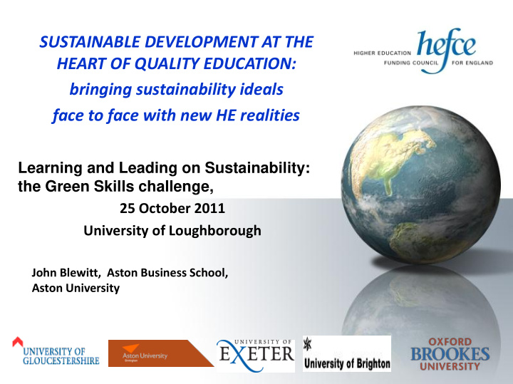 sustainable development at the heart of quality education