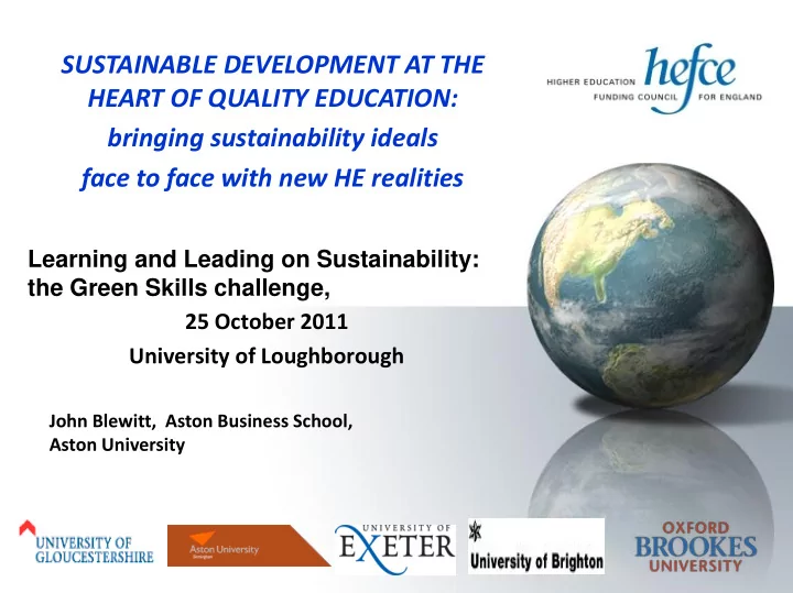 sustainable development at the heart of quality education