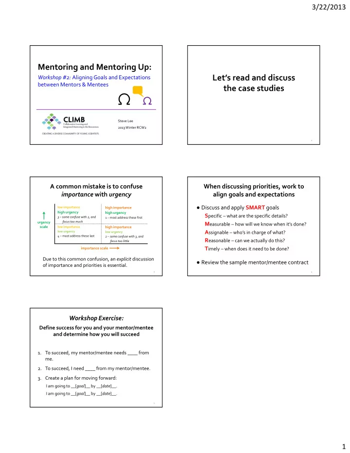 mentoring and mentoring up let s read and discuss