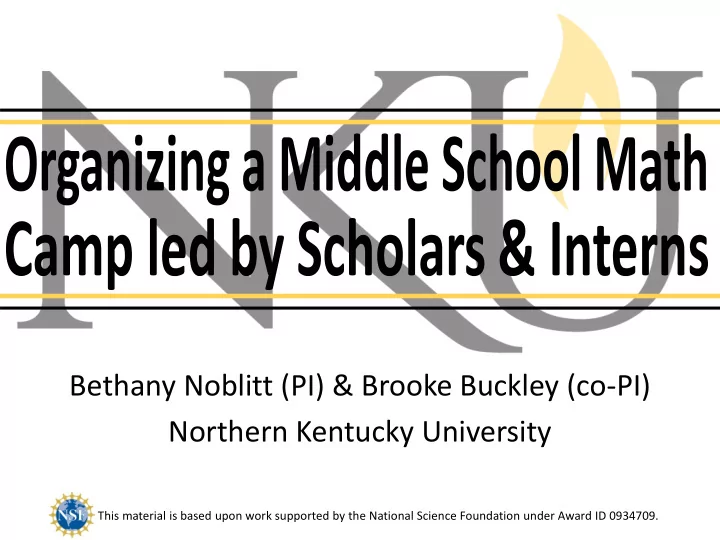 bethany noblitt pi brooke buckley co pi northern kentucky