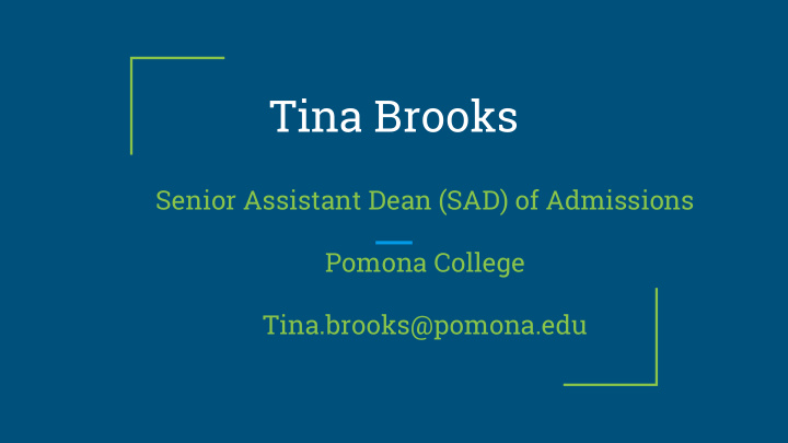 tina brooks