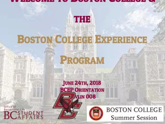 GE &amp;  &amp;  ELCOM  OME TO  OSTON  OLLE  LEGE  THE  HE B OS ON C OL GE E XP  OSTON  OLLE  LEGE