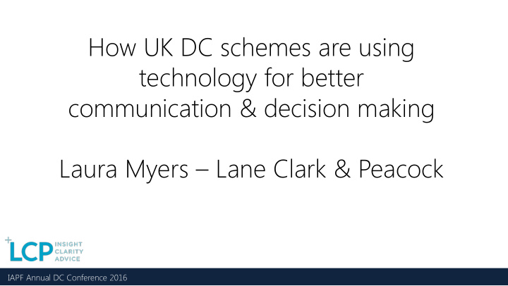 how uk dc schemes are using technology for better
