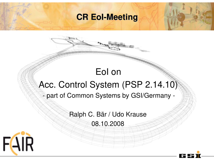 eoi on acc control system psp 2 14 10