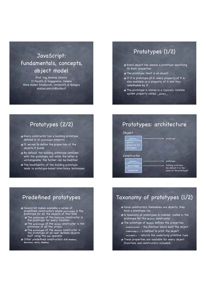 prototypes 1 2 javascript fundamentals concepts