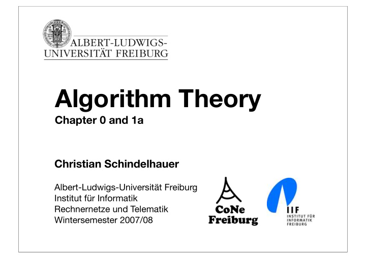 algorithm theory